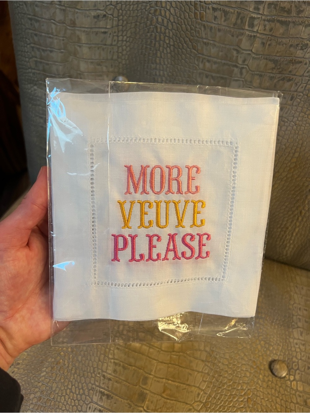 Embroidered Cocktail Napkins - Picture 5 of 5